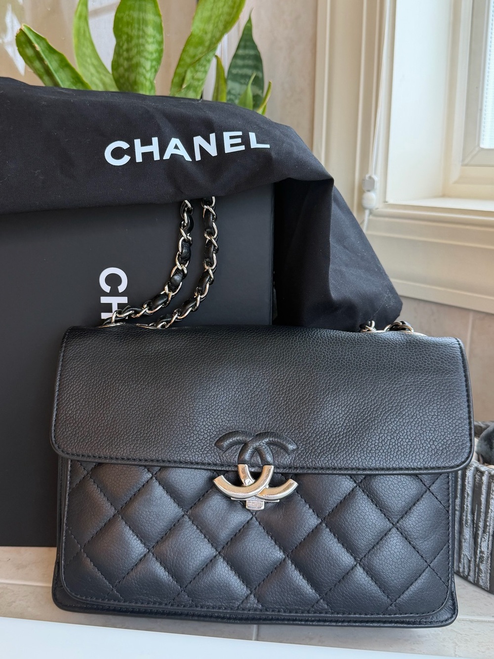 Chanel box flapbag handbag box and dustbag